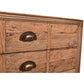 BASIL RECLAIMED OAK 6 DRAWER CHEST OF DRAWERS WITH BOTTOM SHELF