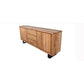 CRISTO MK2 SOLID ACACIA TIMBER SIDEBOARD/BUFFET W/METAL LEGS NATURAL 166 CM