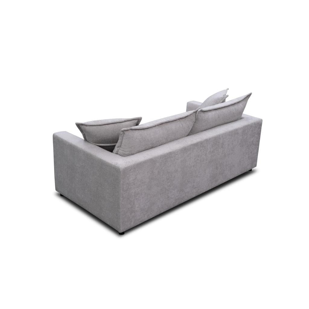 DEVINE SOFA BED IN SILVER COLOURED FABRIC - MyChocolateWood
