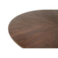 CARLOW ROUND DINING TABLE  NATURAL TOP/BLACK BASE 130CM
