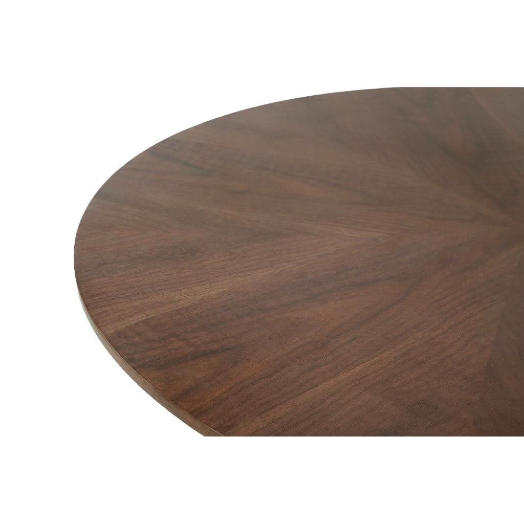 CARLOW ROUND DINING TABLE  NATURAL TOP/BLACK BASE 130CM