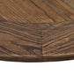 IVERSON OLD ELMWOOD ROUND PEDESTAL DINING TABLE NATURAL ELM COLOUR 140CM