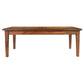 KENDALL SOLID MANGO WOOD TAPERED LEG DOUBLE EXTENSION DINING TABLE ALBANY310CM