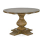 KENDALL SOLID MANGO WOOD ROUND DINING TABLE RUSTIC MEDIUM BOSQUET 152CM