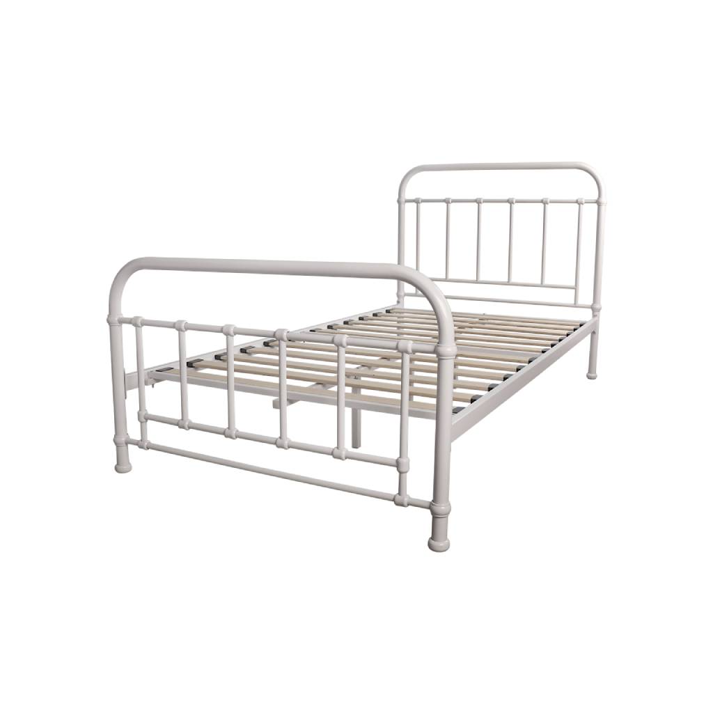 PICOLA KING SINGLE METAL BED WHITE