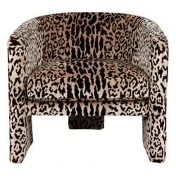 GRETCHEN LEOPARD CHENILLE ARMCHAIR