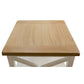 CHRISTA HAMPTON SOLID ACACIA LAMP TABLE/SIDE TABLE LIGHT OAK TOP WHITE BASE