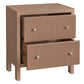 JAYLA LARGE MOCHA MOUSSE 2-DRAWER BEDSIDE TABLE