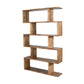 LUZU BOOKSHELF/BOOKCASE SOLID MANGO WOOD ROYAL OAK 120X28X185CM