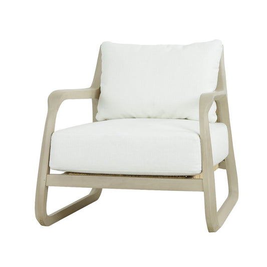 CARDENAS ARMCHAIR LOUNGE CHAIR MAHOGANY FRAME RATTAN BACK SANDBAR COLOUR