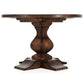 CORMIER SOLID MANGO WOOD ROUND PEDESTAL DINING TABLE 120CM