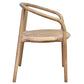 MERSEY SOLID OAK DINING CHAIR W/RATTAN SEAT NATURAL