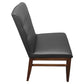 MORROW LEATHER DINING CHAIR GRAY/BLACKWOOD
