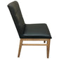 MORROW LEATHER DINING CHAIR BLACK/NATURAL