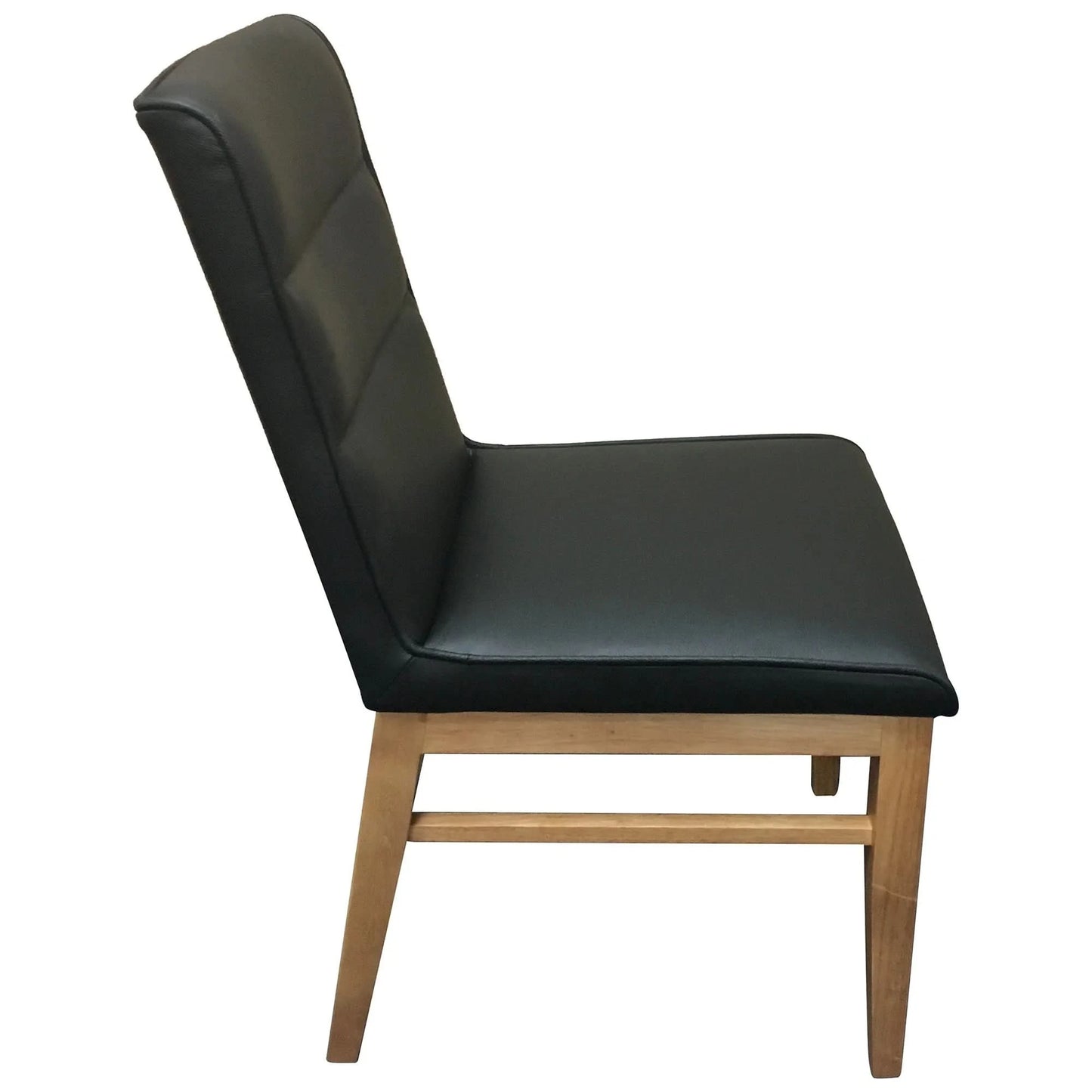 MORROW LEATHER DINING CHAIR BLACK/NATURAL
