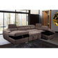 CAVANNA LOUNGE - CORNER LHF CHAISE PULL OUT BED/RHF OTTOMAN MUSHROOM - MyChocolateWood