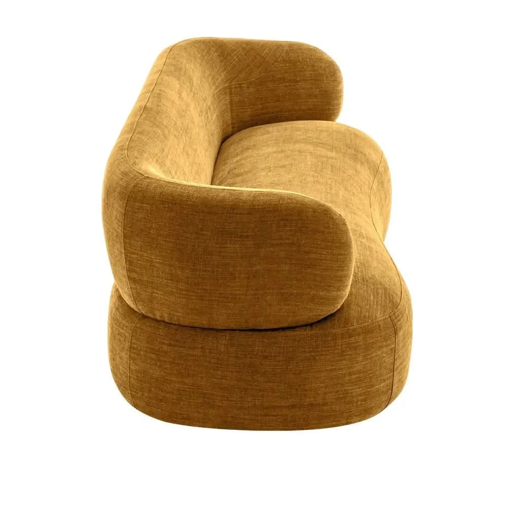 BEECHAM 3-SEATER CHENILLE SOFA MUSTARD