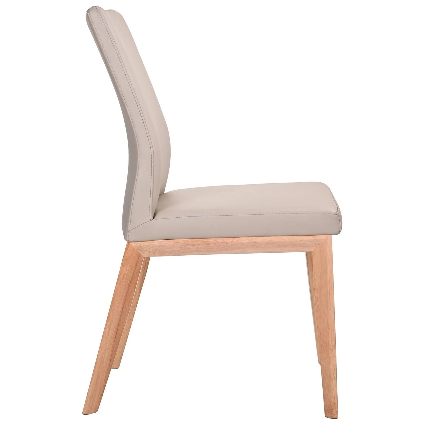 OAKLEY LEATHER DINING CHAIR LIGHT MOCHA/NATURAL