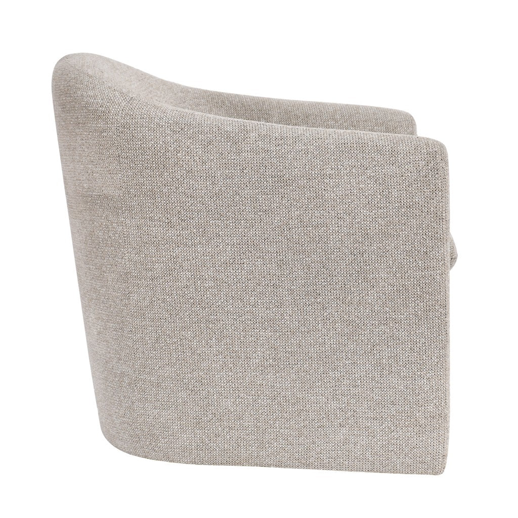 MAGNA CONTEMPORARY FABRIC ARMCHAIR /ACCENT CHAIR/OCCASIONAL CHAIR IN OAT