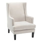 SILAS PEARL CHENILLE WING BACK ARMCHAIR/OCCASIONAL CHAIR