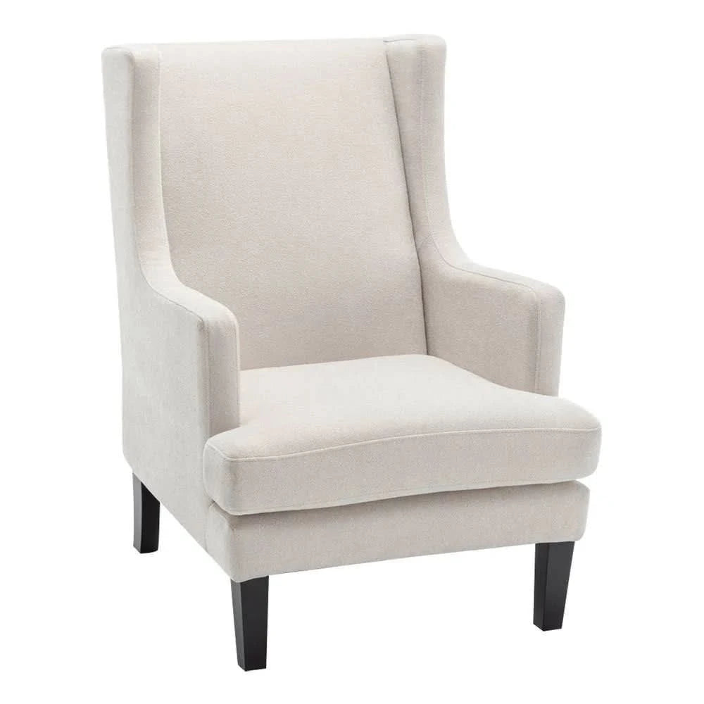 SILAS PEARL CHENILLE WING BACK ARMCHAIR/OCCASIONAL CHAIR