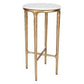 SOREN MARBLE PETITE SIDE TABLE - BRASS FRAME 90CM