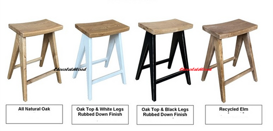 CHARLI STOOL RECYCLED ELM 48X41 65 CM