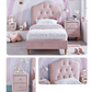 PRINCESS FABRIC SINGLE BED PINK