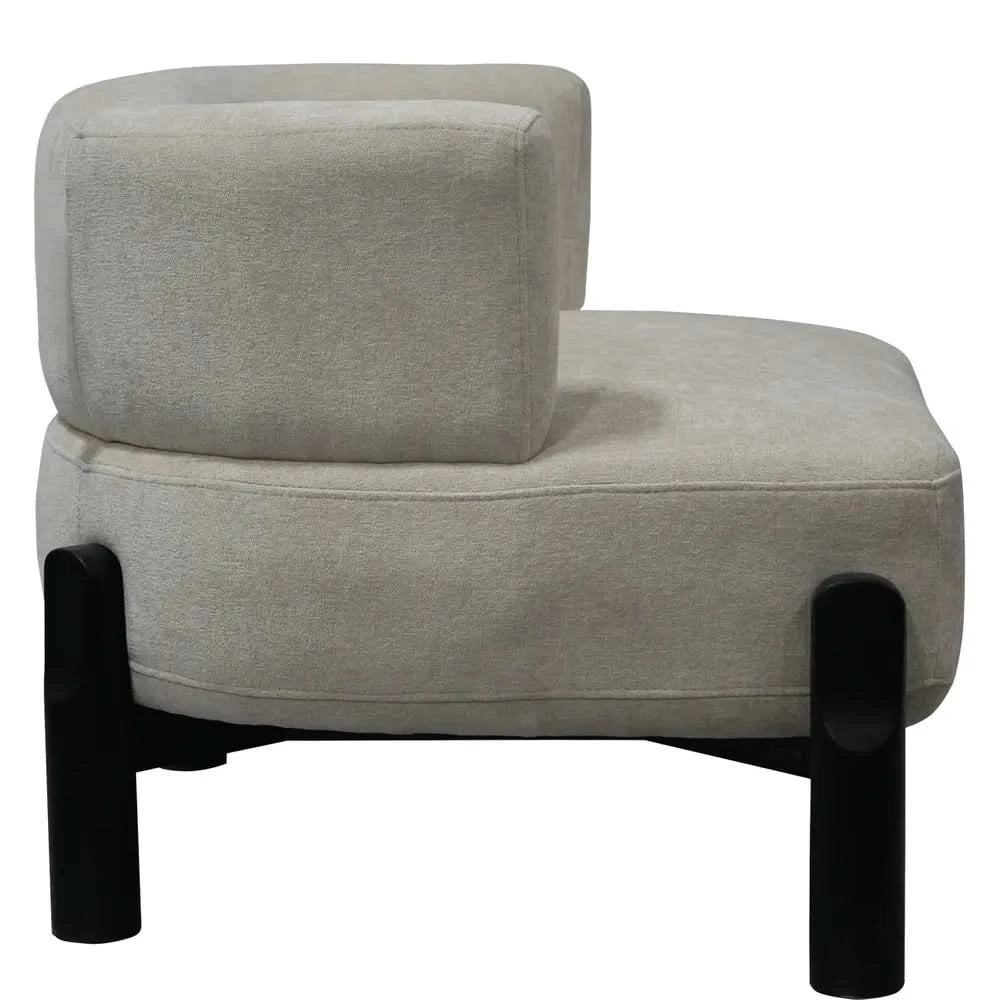 NAPIER FAWN CHENILLE FABRIC OCCASIONAL CHAIR