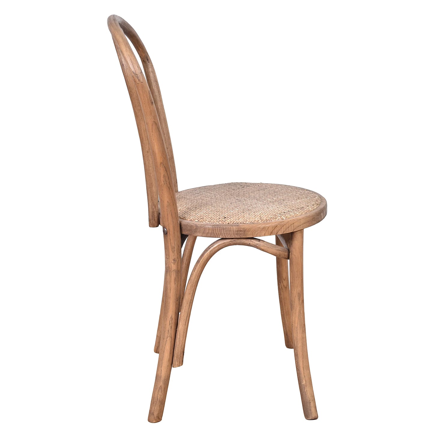 ROYSTON BENTWOOD DINING CHAIR WITH RATTAN SEAT NATURAL