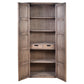JARVIS SLATTED OLD ELM CABINET/LARGE CUPBOARD NATURAL