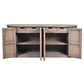 JARVIS SLATTED OLD ELM SIDE SIDEBOARD/BUFFET  NATURAL