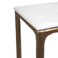 SOREN MARBLE SMALL CONSOLE TABLE/HALL TABLE - BRASS FRAME 90CM