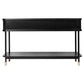 PEMBROKE OAK TIMBER 2-DRAWER CONSOLE TABLE HALL TABLE BLACK