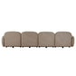 LORELEI  4-SEATER MODULAR SOFA CHENILLE - TAUPE COLOUR