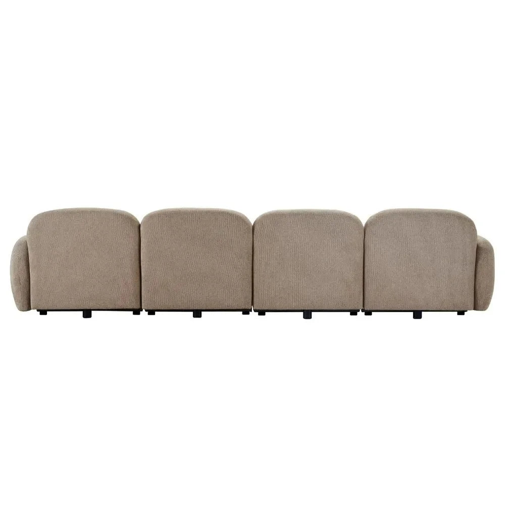 LORELEI  4-SEATER MODULAR SOFA CHENILLE - TAUPE COLOUR