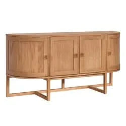 ENNIS OAK & OAK VENEER 4-DOOR BUFFET/SIDEBOARD OAK