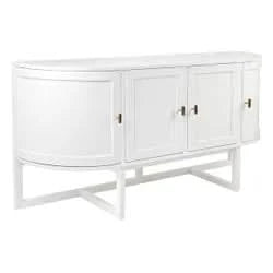 ENNIS 4 DOOR OAK & OAK VENEER BUFFET/SIDEBOARD WHITE