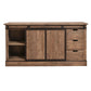 MORIAH SOLID RECLAIMED ELM TRACK SLIDING DOOR BUFFET BLACK & NATURAL