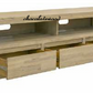 RIPLEY SOLID ACACIA TIMBER 3-DRAWER 2 NICHE ETU TV UNIT BRUSHED SMOKE