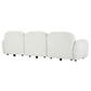 LORELEI  3-SEATER MODULAR SOFA CHENILLE - WHITE