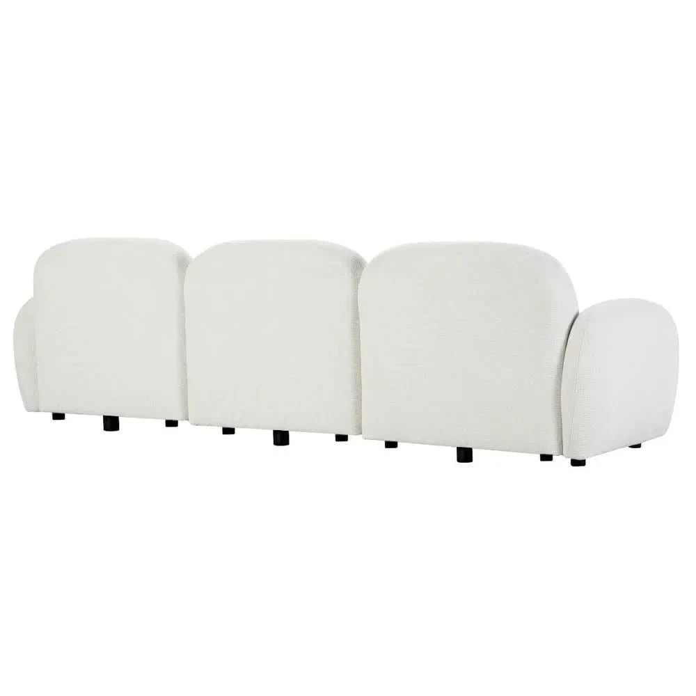 LORELEI  3-SEATER MODULAR SOFA CHENILLE - WHITE