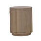 SABRAN MAHOGANY ROUND 3-DRAWER BEDSIDE TABLE NIGHTSTAND SANDBAR