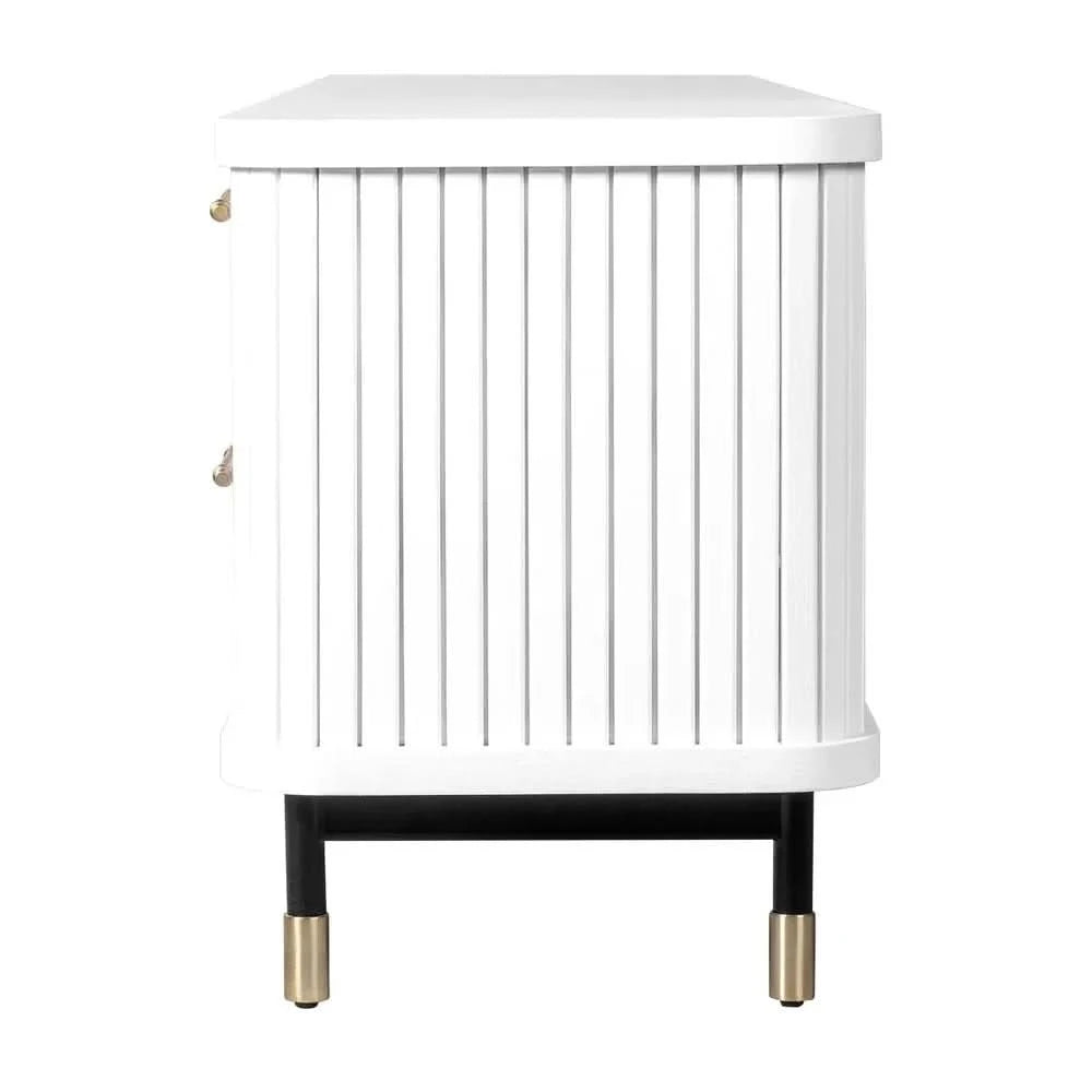 PEMBROKE OAK TIMBER 4-DRAWER TV UNIT ETU WHITE 200CM