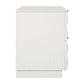 HAMPSHIRE WHITE MARBLE/WHITE OAK 2-DRAWER BEDSIDE TABLE