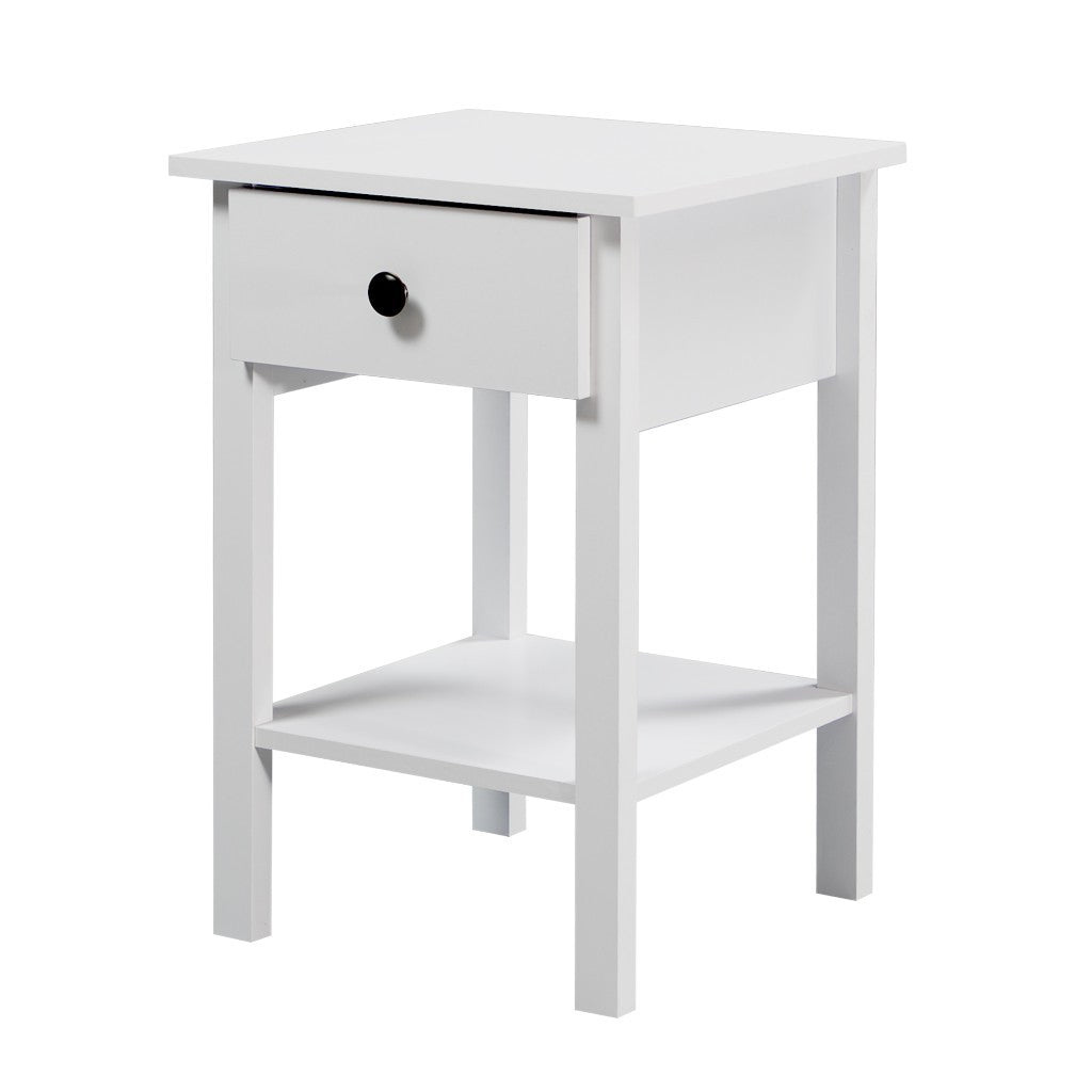 ZYLA 1-DRAWER 1-SHELF BEDSIDE TABLE WHITE