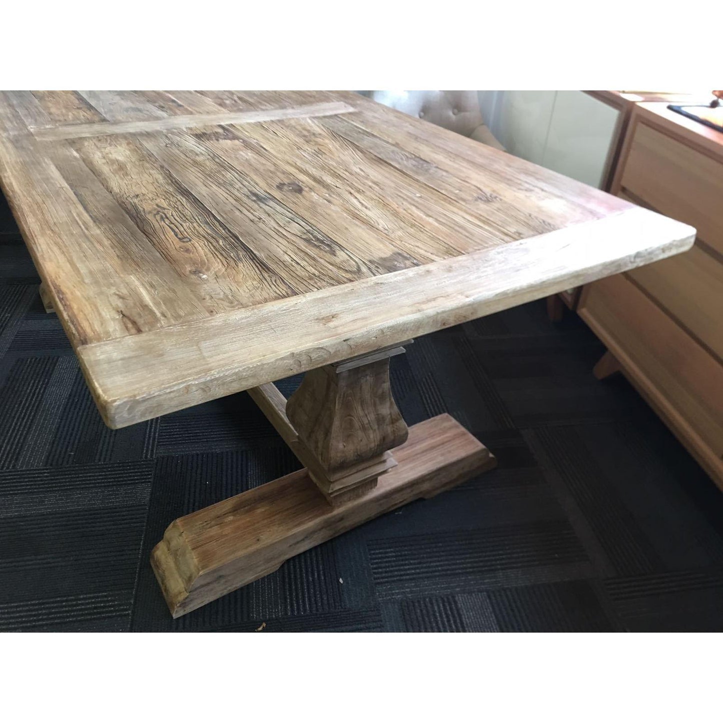 RHIANNON FARMHOUSE HAMPTON STYLE RUSTIC DINING TABLE IN 300CM