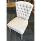 MURDOCH SOLID OAK FRAME LINEN DINING CHAIR