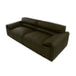 SPARKLER LEATHER 2-SEATER LEATHER SOFA OLIVE GREEN
