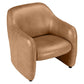 ANDERS TOP GRAIN COW LEATHER ARMCHAIR LIGHT BROWN